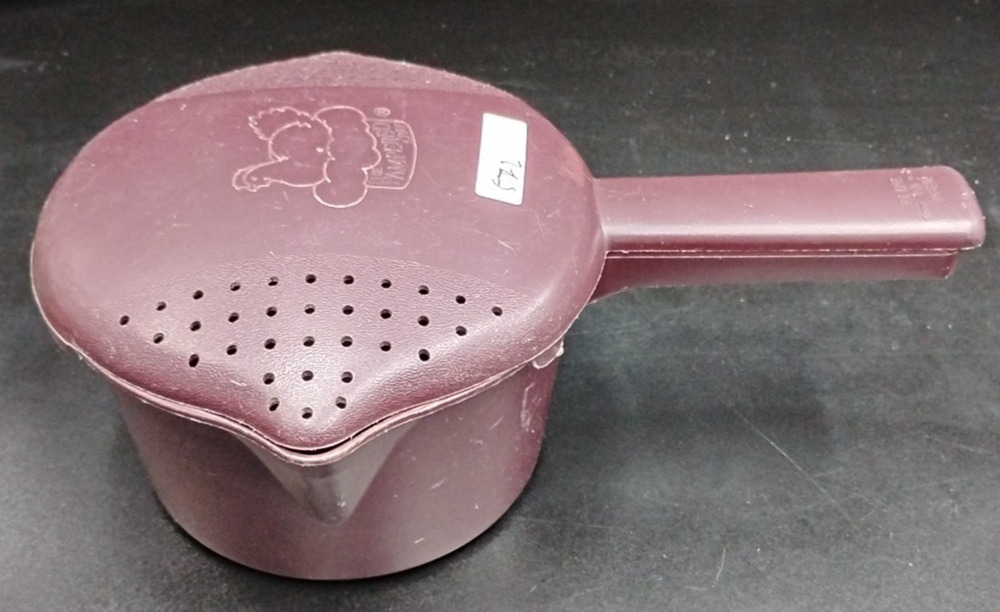Vintage Pampered Chef Covered Micro Cooker #2775 Brown 4 cup/1 qt MADE IN USA